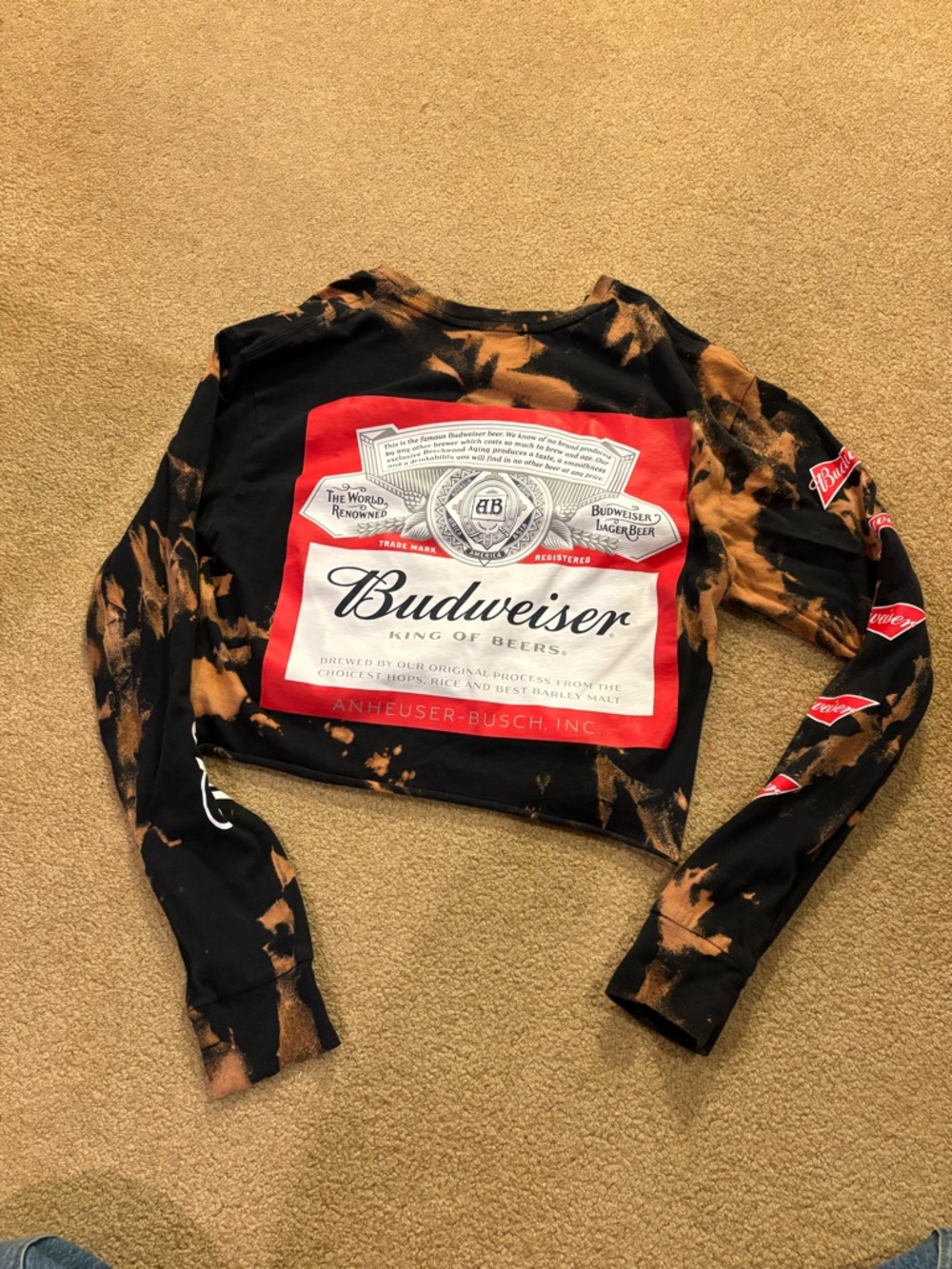 Budweiser Cropped Long Sleeve